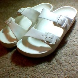 Double Buckled White shoes